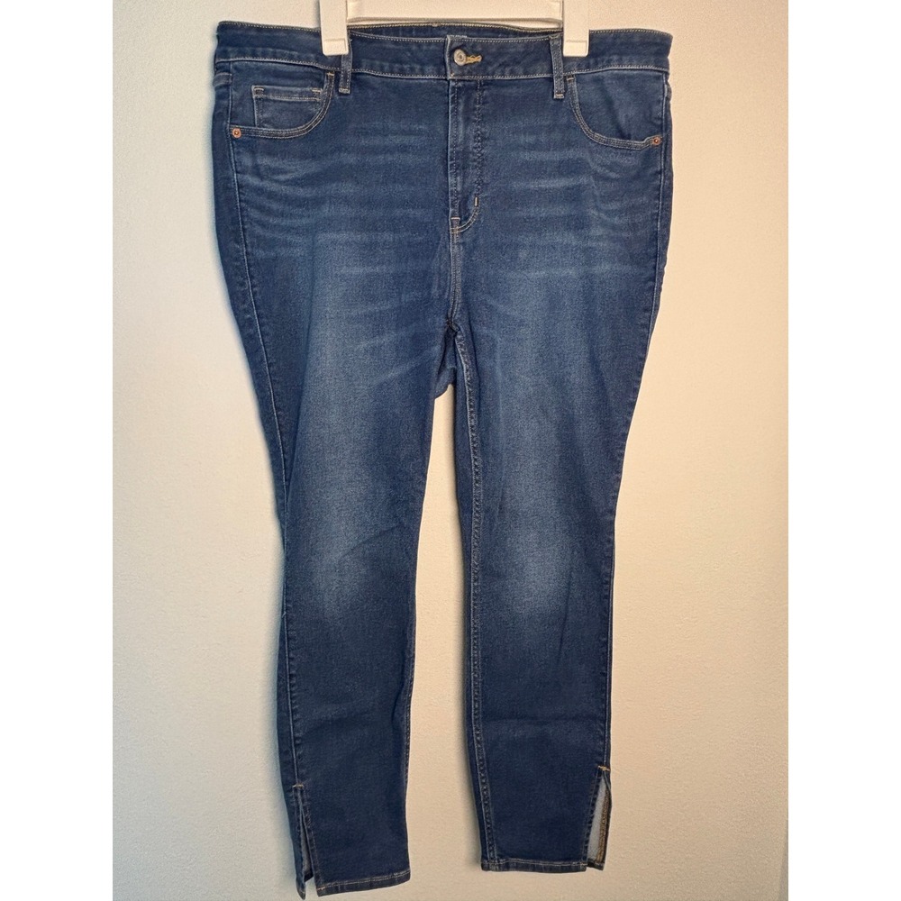 Old Navy Rockstar Super Skinny Extra‎ High Rise Jeans Blue Size 22 360 Stretch